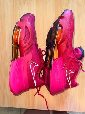 Nike Hot Pink Running Sneakers with White Swoosh